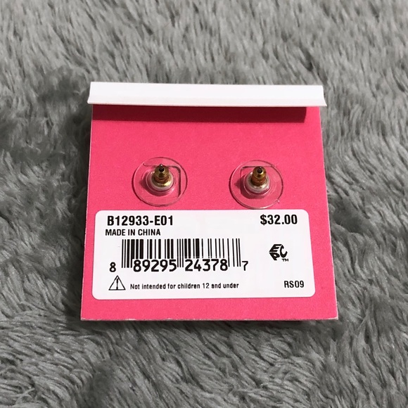 Betsey Johnson Crown Pave Earrings - Picture 3 of 3